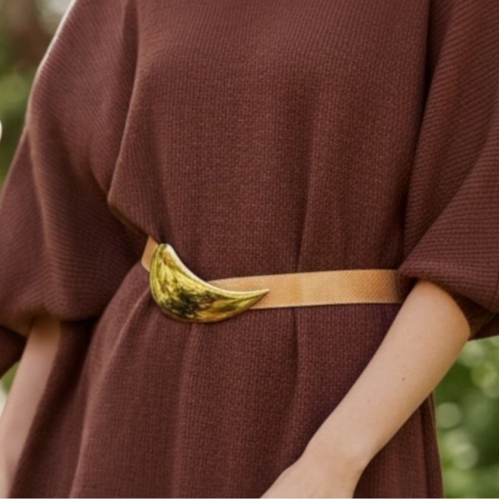 Vintage Alexis Kirk Reptile Skin Leather Belt SZ 31 Waist